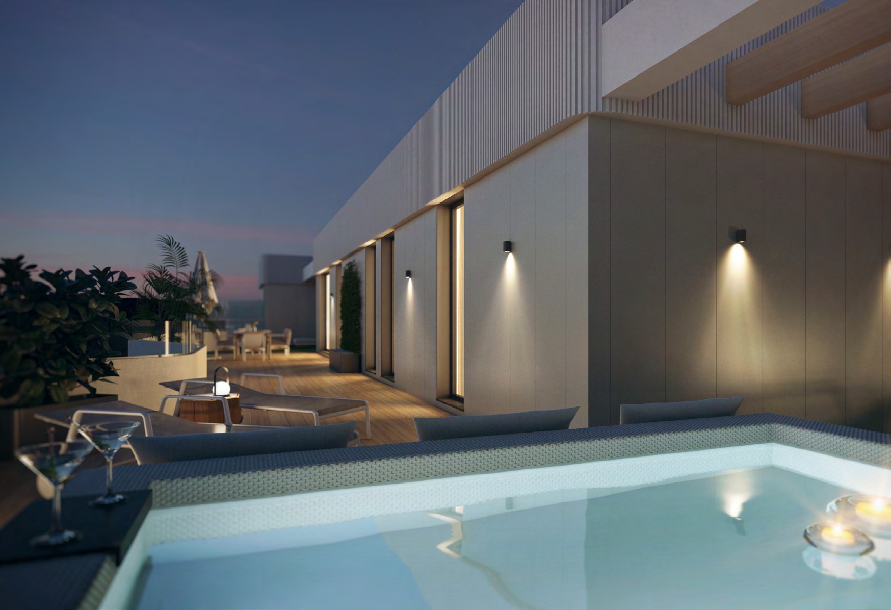 Terraza con piscina y vistas
